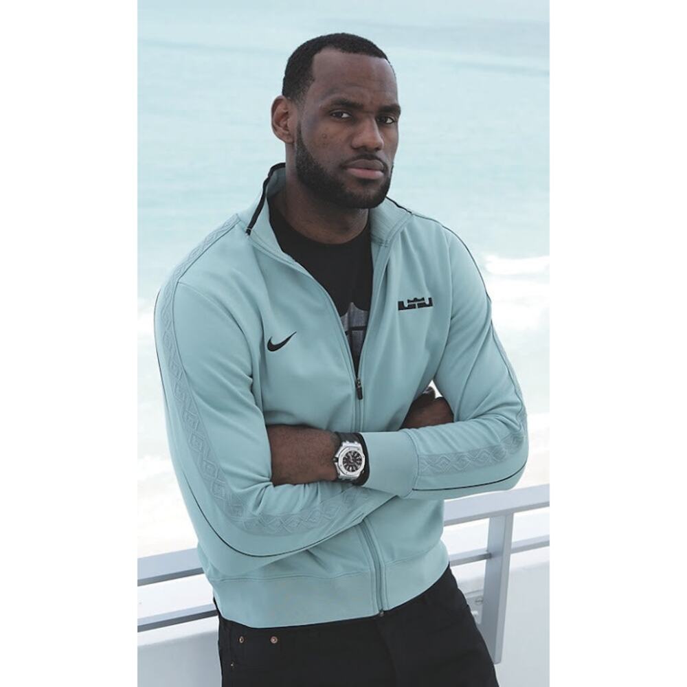Nike Jacket Mens XXL Lebron James Blue Green Full Zip Embroidered Retro Street